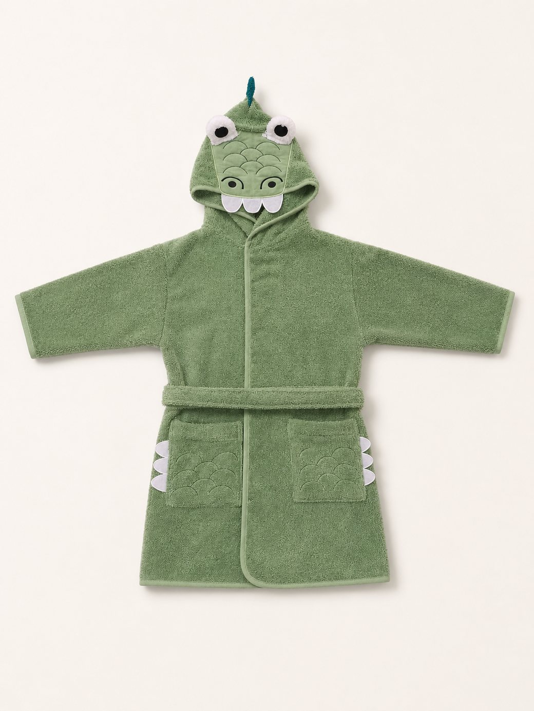 Baby character crocodile robe with embroidery