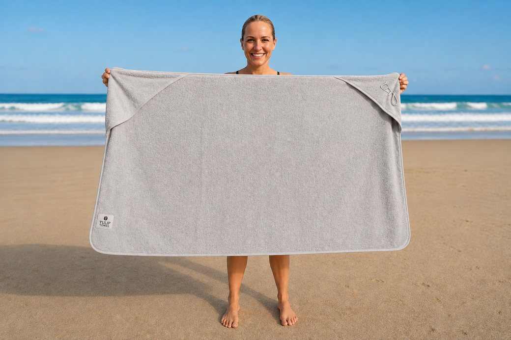 Dog towels in three sizes — beach and home drying